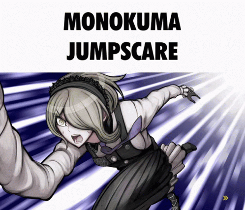Monokuma Jumpscare GIF - Monokuma Jumpscare Kirumi Tojo GIFs