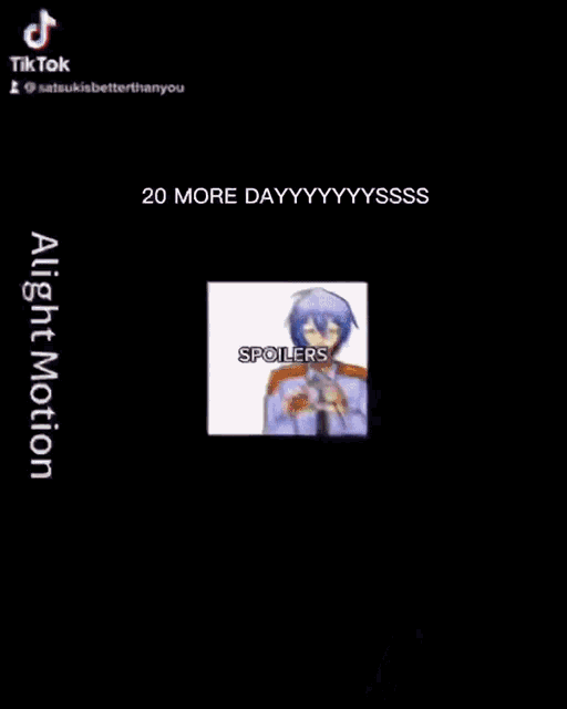 a blurred image of a person with the words 20 more day written on it