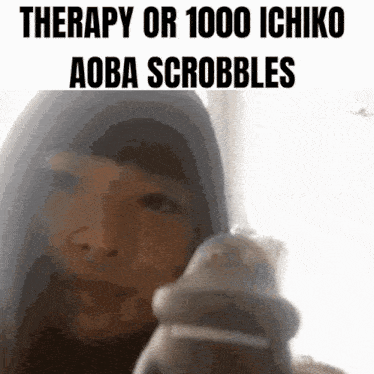 a picture of a person with the words therapy or 1000 ichiko aoba scrobbles