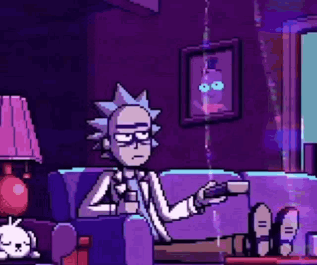 Rick And Morty Watching GIF - Rick And Morty Watching Alone GIFs