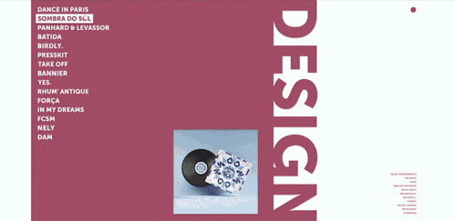 a purple and white design page with a picture of a bird on it