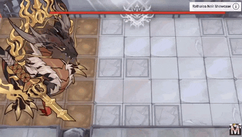 a screenshot of a video game with a dragon holding a sword .