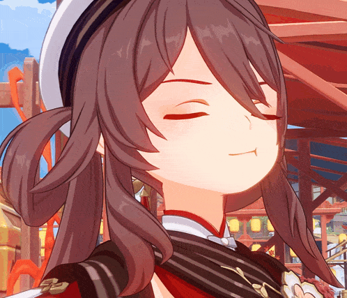 a close up of a girl with her eyes closed in a video game