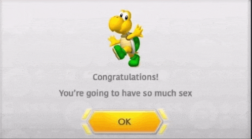 a screen that says congratulations on it