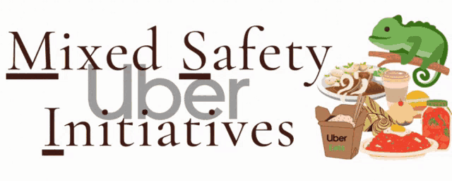 mixed safety uber initiatives logo with a chameleon and food