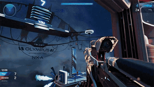 a screenshot of a video game with a sign that says you on it