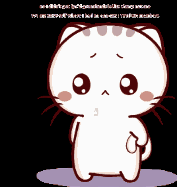 a cartoon of a cat with a caption that says no i did n't get lips d greenlands tell its cleary not me