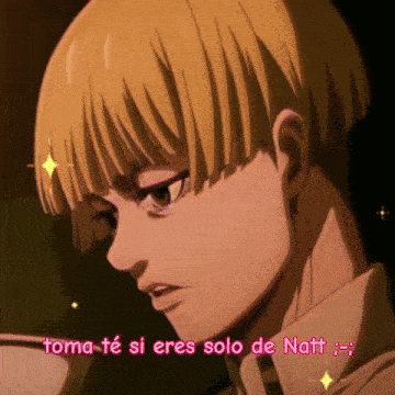 a close up of a person 's face with the words toma-te si eres solo de natt