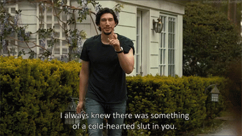 Adam Driver I Always Knew There Was Something GIF - Adam Driver I Always Knew There Was Something Cold Hearted Slut GIFs