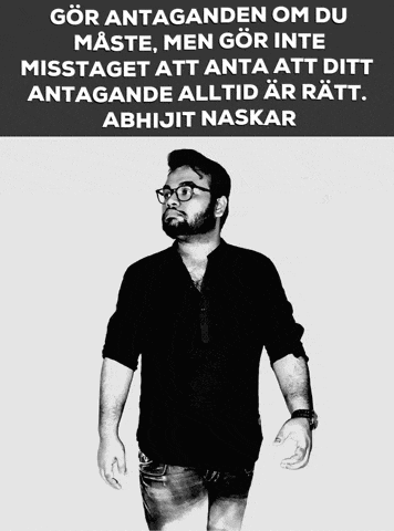 a black and white photo of a man with glasses and a quote