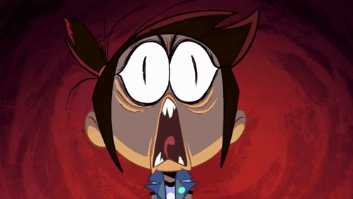 a cartoon character with a surprised look on his face has a 00 on his eyes