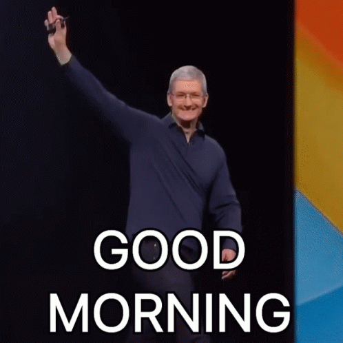 Good Morning Apple GIF - Good Morning Apple Tim Cook GIFs