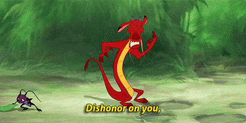 Dishonor On You! GIF - Mulan Mushu Dishonor On You GIFs