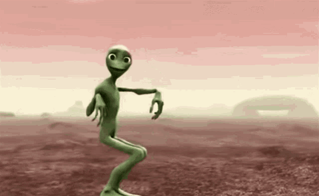 Funny alien dancing on Make a GIF