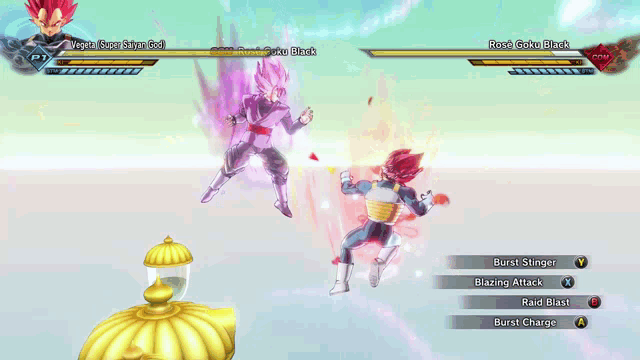 a screenshot of a video game showing a character named goku