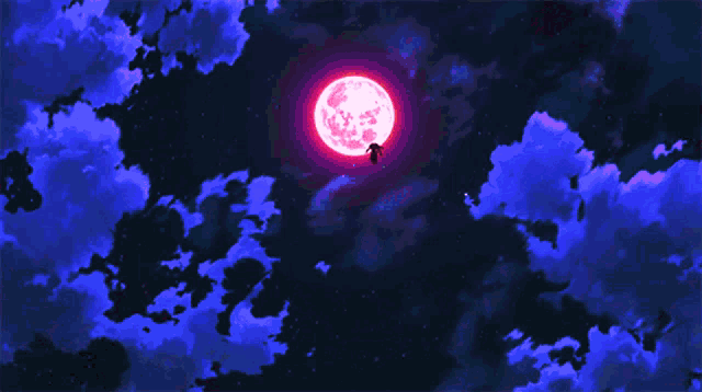 a purple background with a red circle in the center