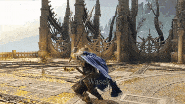 a video game scene with the name wasek on the bottom