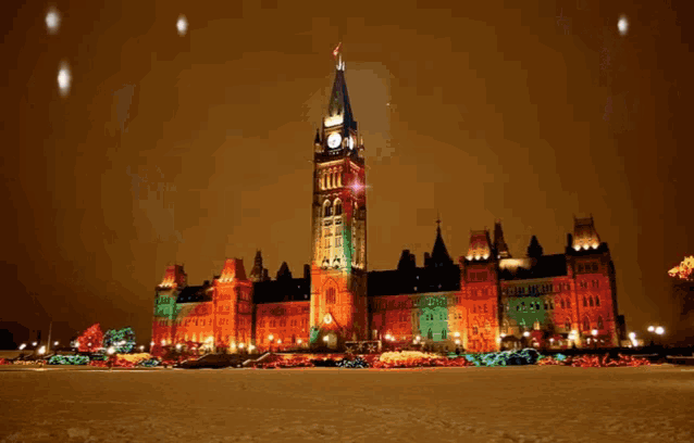 The House Of Commons The Bell Tower GIF - The House Of Commons The Bell Tower Holiday In Ottawa GIFs