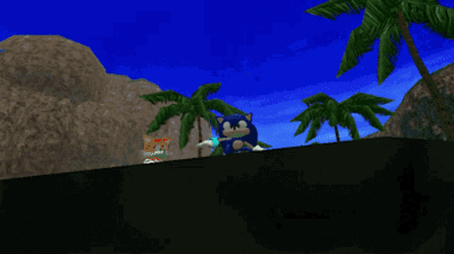 a sonic the hedgehog video game character is holding a sword