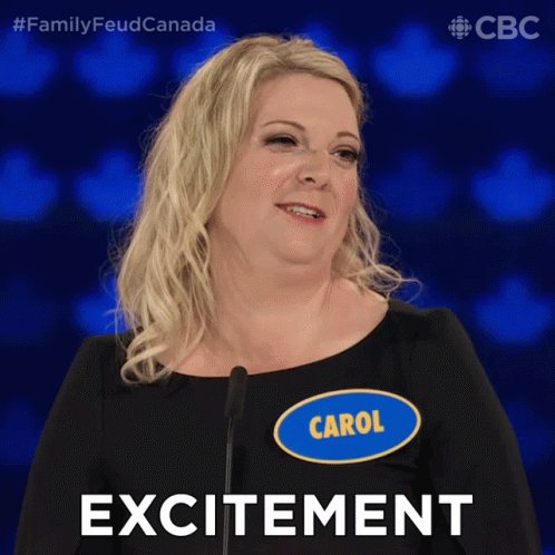 Excitement Carol GIF - Excitement Carol Family Feud Canada GIFs