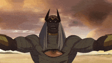 a cartoon drawing of a mummy with a crown on his head