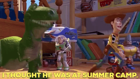 Toy Story Rex GIF - Toy Story Rex I Thought He Was At Summer Camp GIFs