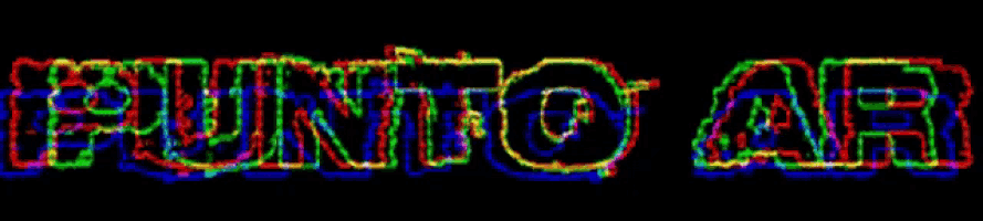 a colorful sign that says punto ar on it