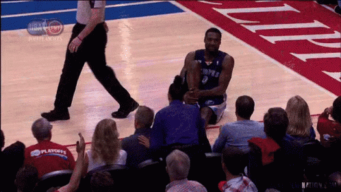 Tripping Over A Player - Fall GIF - Fall Basketball GIFs