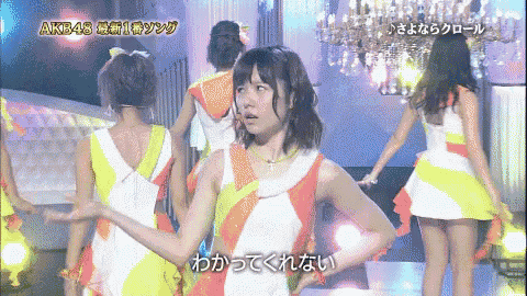 a group of girls are dancing on a stage with the words akb48 on the top