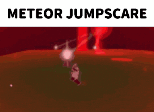 a video game called meteor jumpscare is being played on a computer