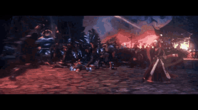 a blurred image of a video game scene