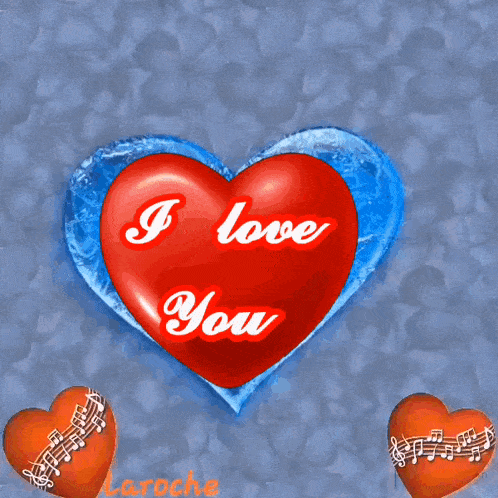 a red heart that says i love you on it