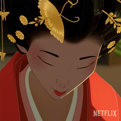 a close up of a woman 's face with a netflix logo on the bottom