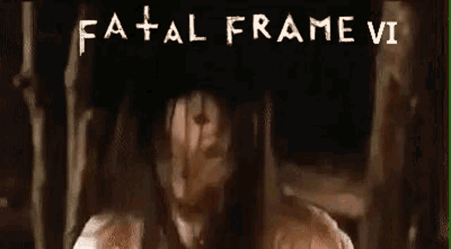 a poster for fatal frame vi shows a girl with a spider on her face