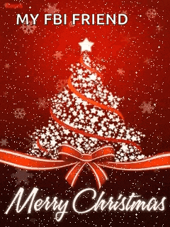 a merry christmas card with a christmas tree on it