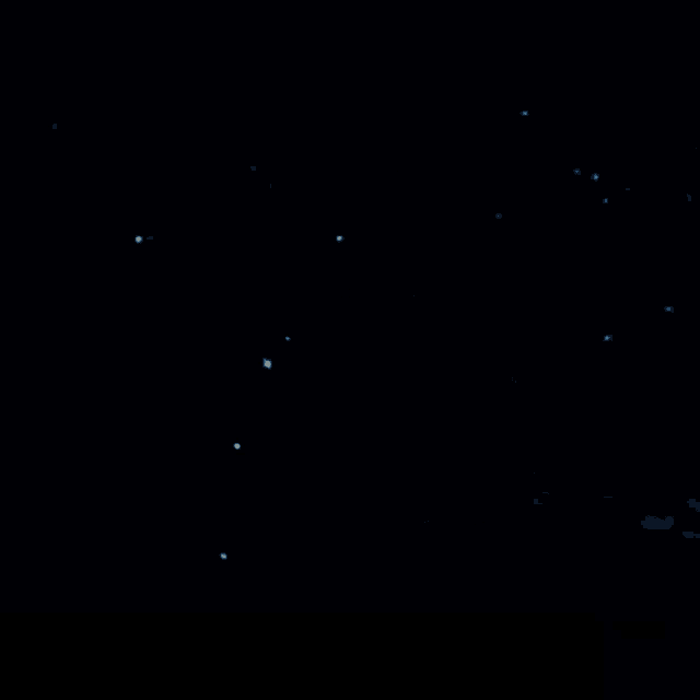 the letter o is glowing in the dark with a blue background