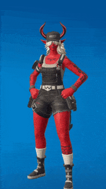 a red devil is dancing in a video game .