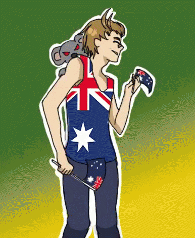 Flag Hetalia GIF - Flag Hetalia Australia GIFs