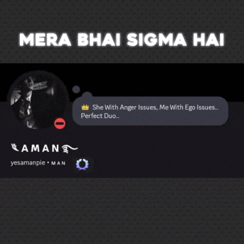 a black background with the words mera bhai sigma hai in white letters