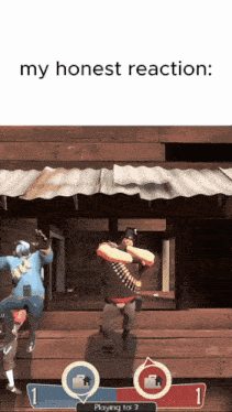 a screenshot of a video game with the words " my honest reaction " at the bottom