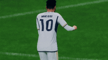 a soccer player wearing a white jersey with the number 10 on it