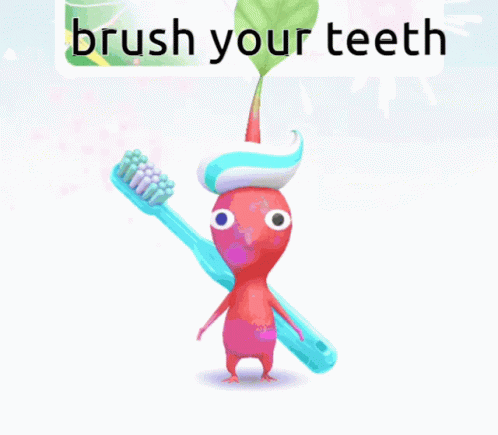 Pikmin Brush Your Teeth GIF - Pikmin Brush Your Teeth Pikmin Bloom GIFs