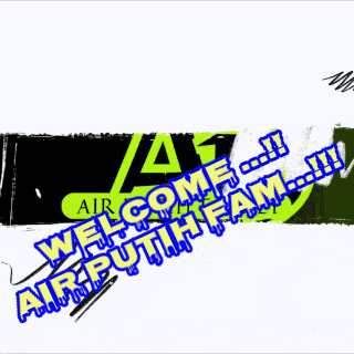 a blue sign that says welcome air putih fam