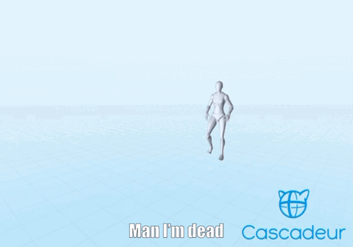 a man laying on his back with the words man i 'm dead