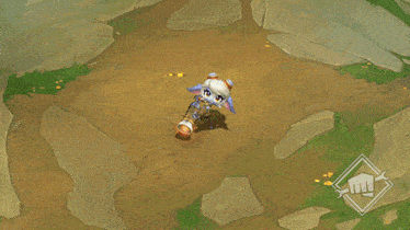 a cartoon character with a shield is standing in front of a large fireball