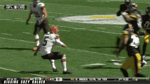 a football game is being shown on cbs
