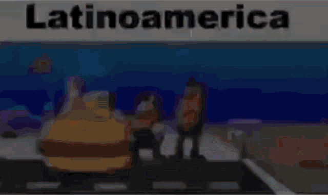 a sign that says latinoamerica with a picture of a car