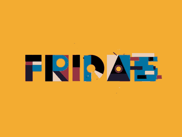 a yellow background with a bunch of different colored lines