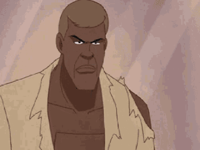 a cartoon of a man with a mask on his face
