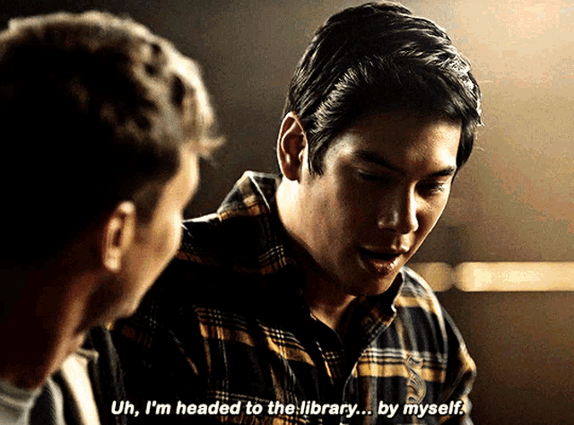 Im Going To The Library Ben And Jed Talking In The Gym GIF - Im Going To The Library Ben And Jed Talking In The Gym Legacies GIFs